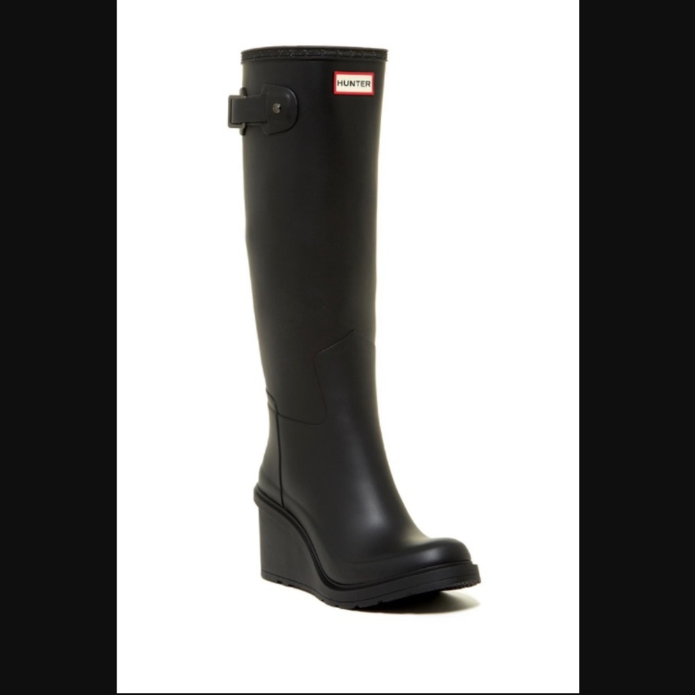 Black Hunter Wedge Boots